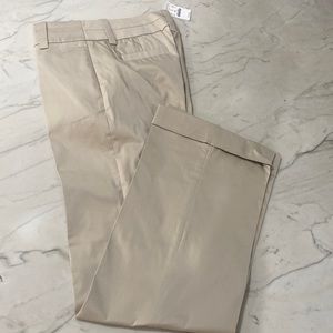 J.Crew Favorite Fit light tan cotton stretch pants size 2 NWT